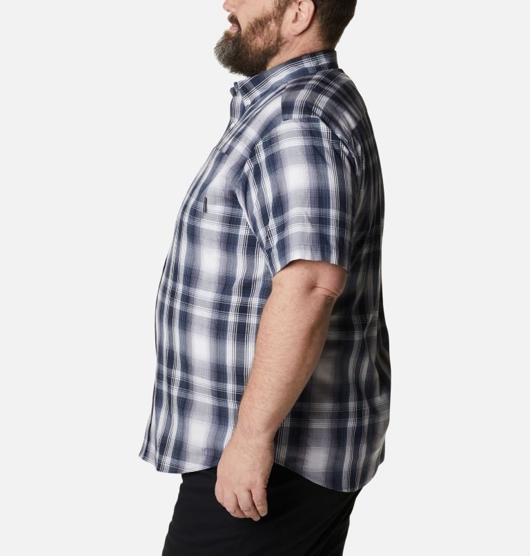 Men's Columbia Rapid Rivers II Short Sleeve Shirts Grey / Navy | Plus Size CA-Y01L6